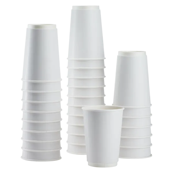 [500 ct] 16 oz Paper Coffee Cups | Insulated | 90 mm | White