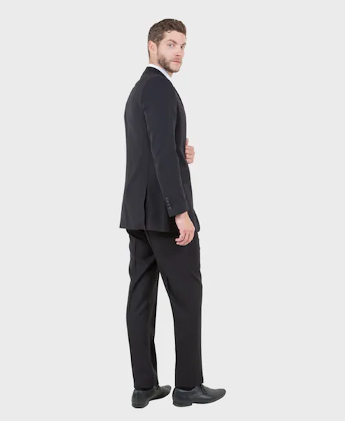 Black Wool Twill Modern Fit Suit