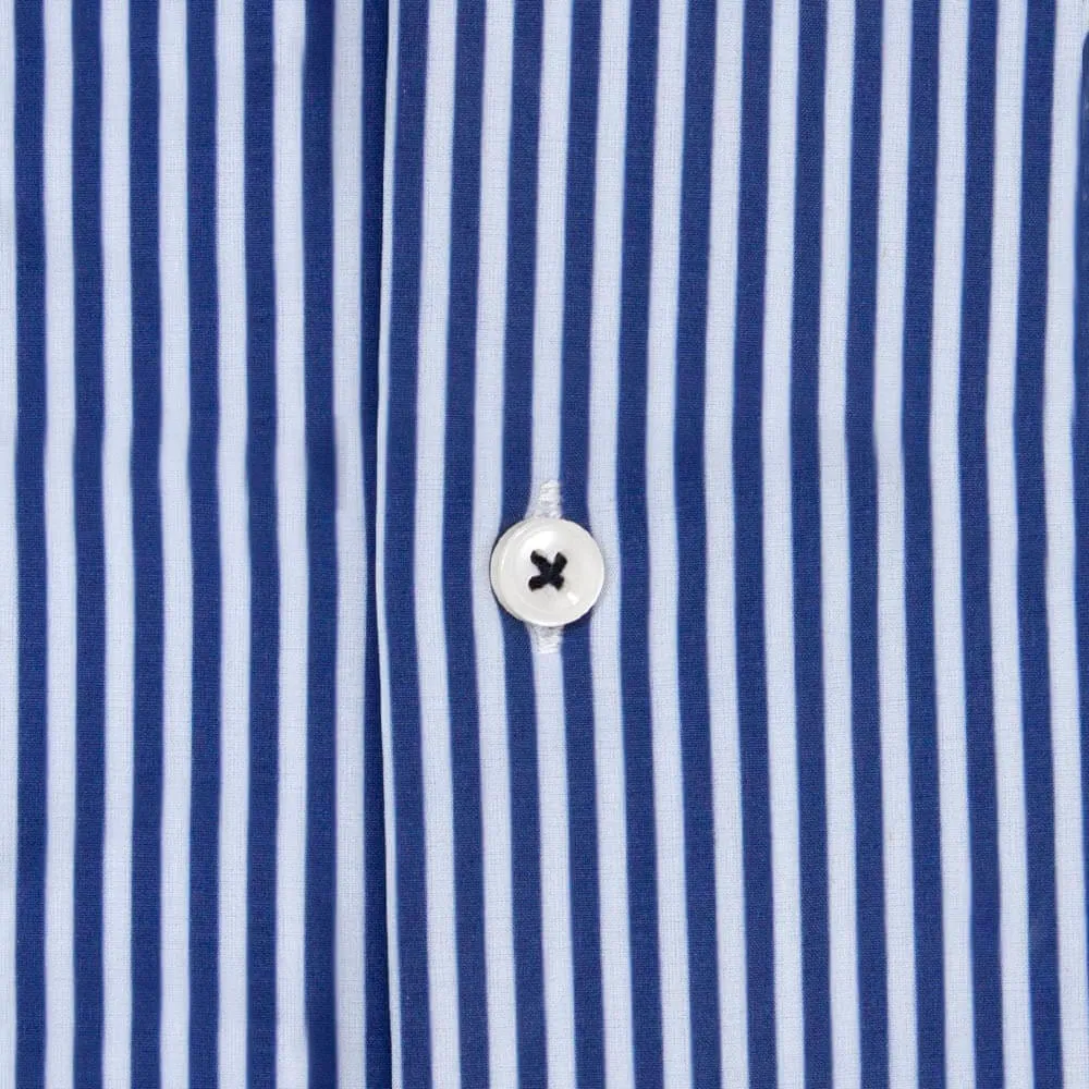 Blue & White Striped Non-Iron Dress Shirt | The Pearl River