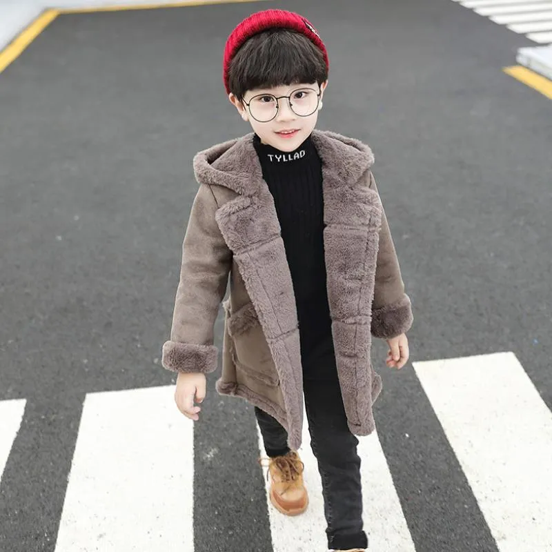 Boys Warm Hooded Padded Winter & Autumn Trench Coat