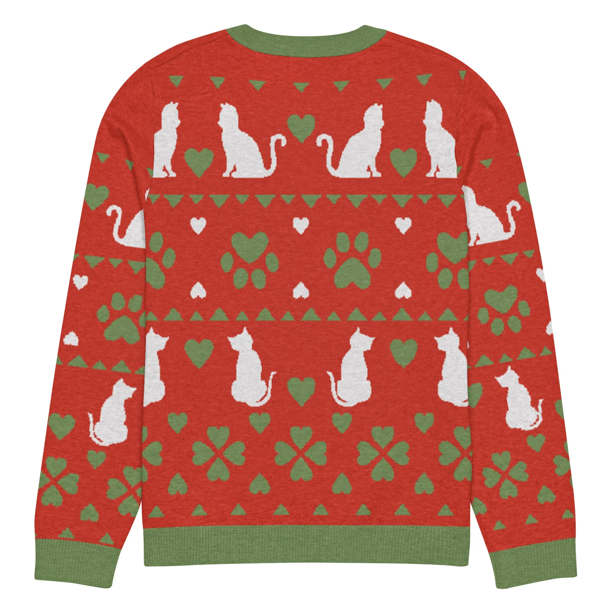 Christmas Cats Knitted Crewneck Sweater