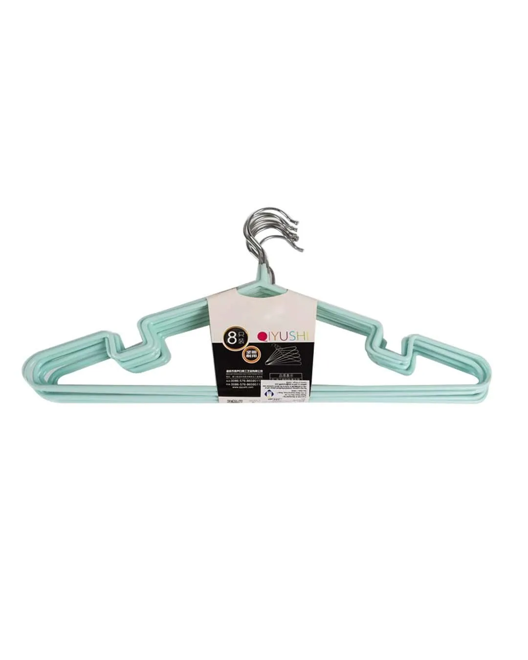 Cloth Hangers, Turquoise, Iron, Set of 8