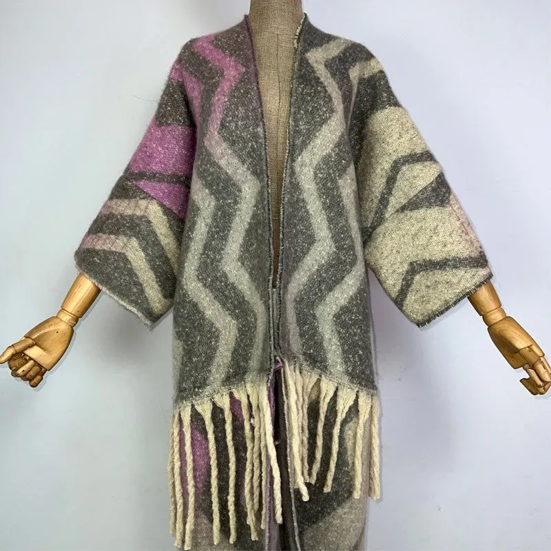 Cozy Waves Wool Kimono