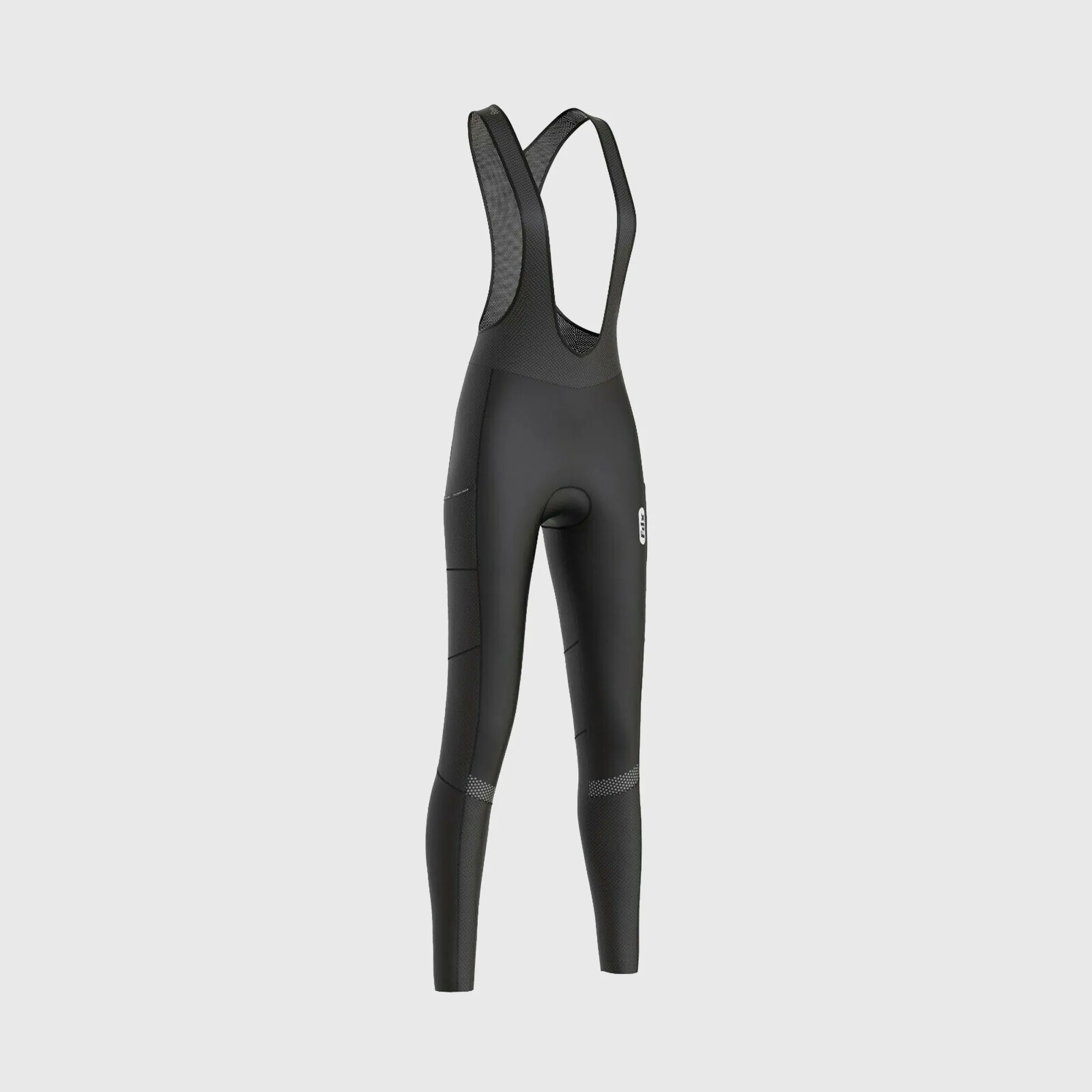 Fdx All Day Black Women's & Girl's Thermal Padded Winter Cargo Bib Tights