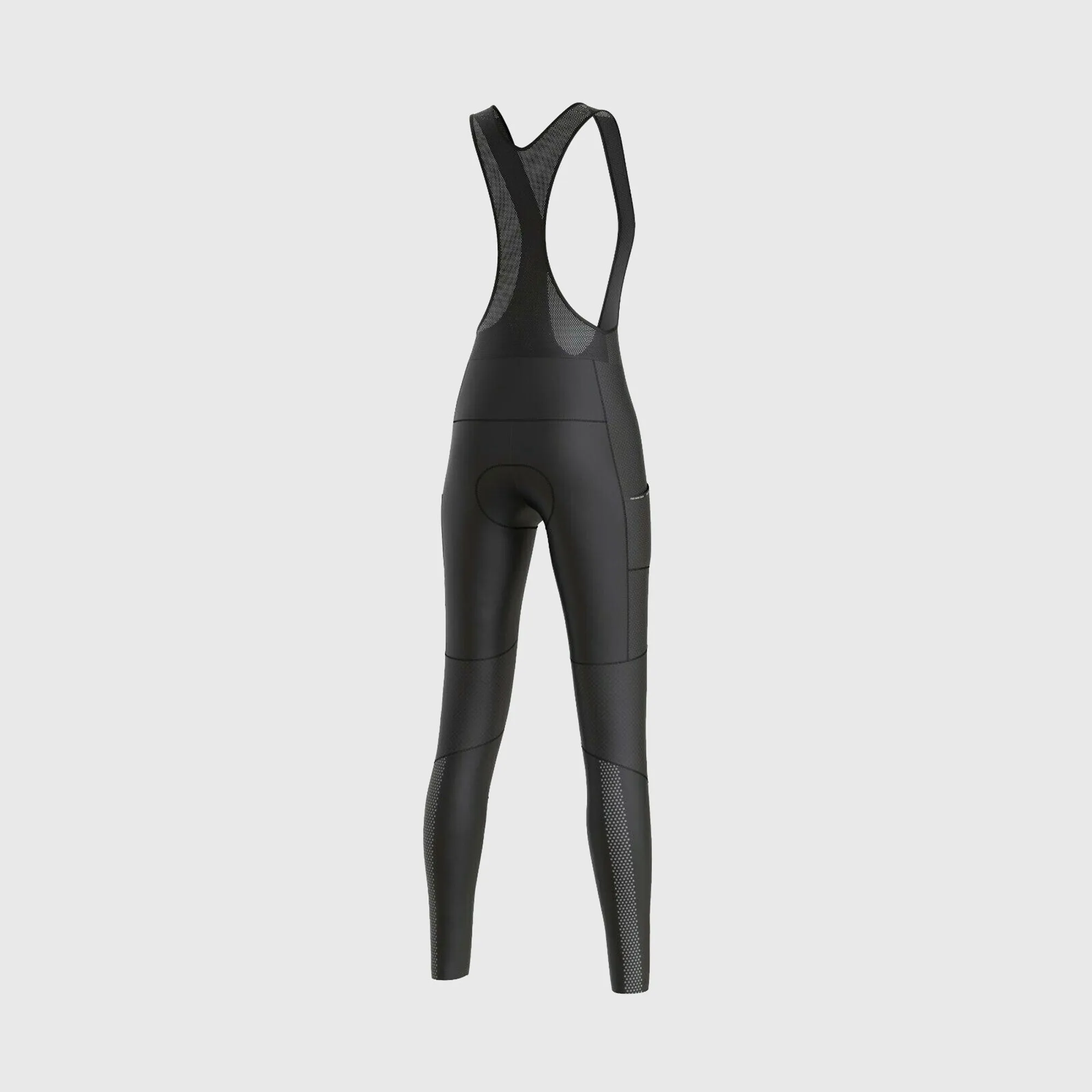 Fdx All Day Black Women's & Girl's Thermal Padded Winter Cargo Bib Tights