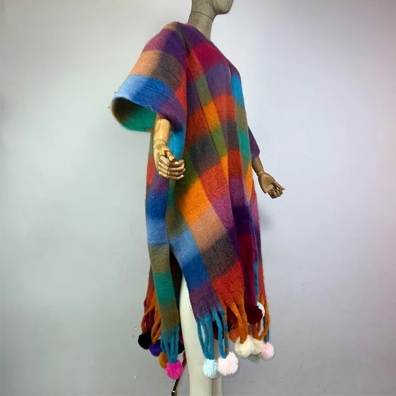 Funky Plaid Ballroom Wool Kimono