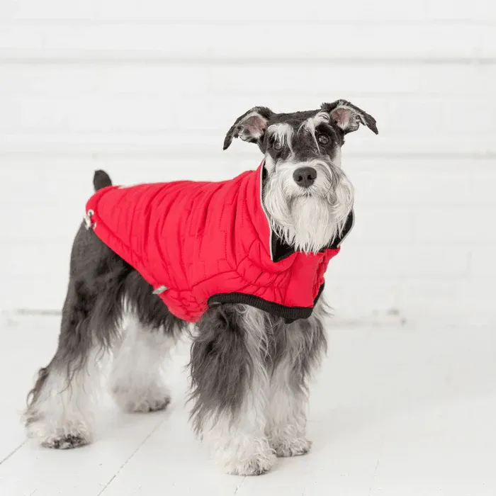 GF Pet Reversible Chalet Jacket Red For Dogs