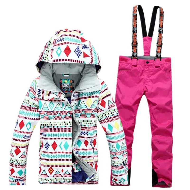 GSOU SNOW Jacket / SNOWY OWL Winter Ski Snowboard Pants - Women's