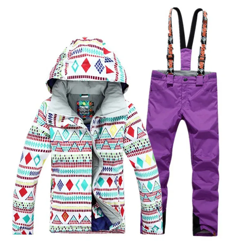 GSOU SNOW Jacket / SNOWY OWL Winter Ski Snowboard Pants - Women's