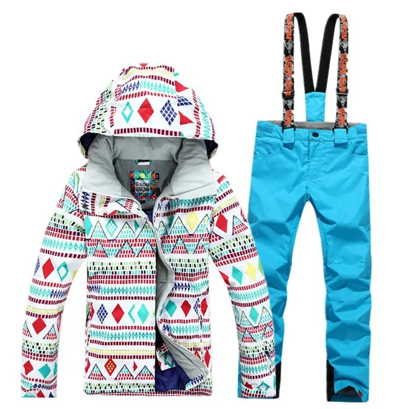 GSOU SNOW Jacket / SNOWY OWL Winter Ski Snowboard Pants - Women's