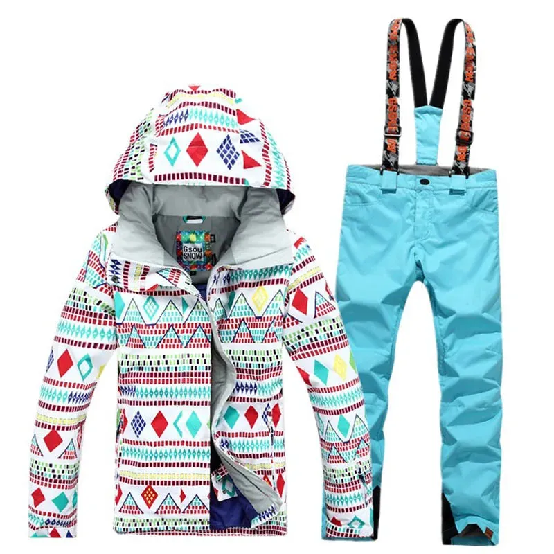 GSOU SNOW Jacket / SNOWY OWL Winter Ski Snowboard Pants - Women's