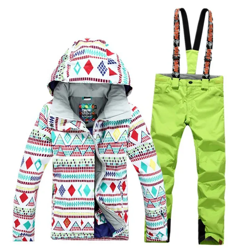 GSOU SNOW Jacket / SNOWY OWL Winter Ski Snowboard Pants - Women's