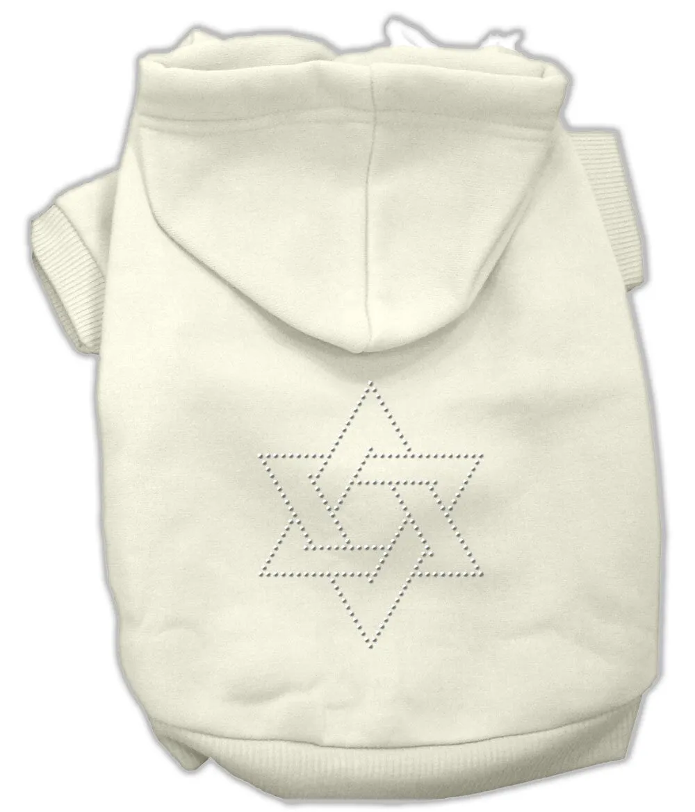 Hanukkah Pet, Dog & Cat Hoodie Rhinestone, "Star Of David"