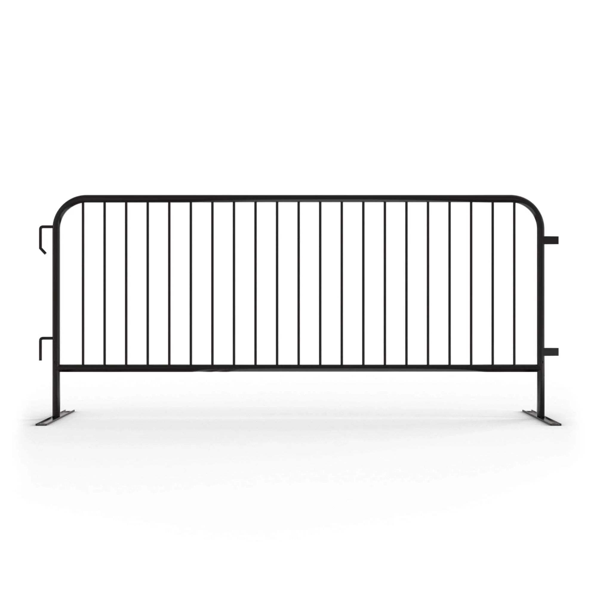 Heavy Duty Interlocking Steel Barricade, 8.5 Ft., Black - Angry Bull Barricades