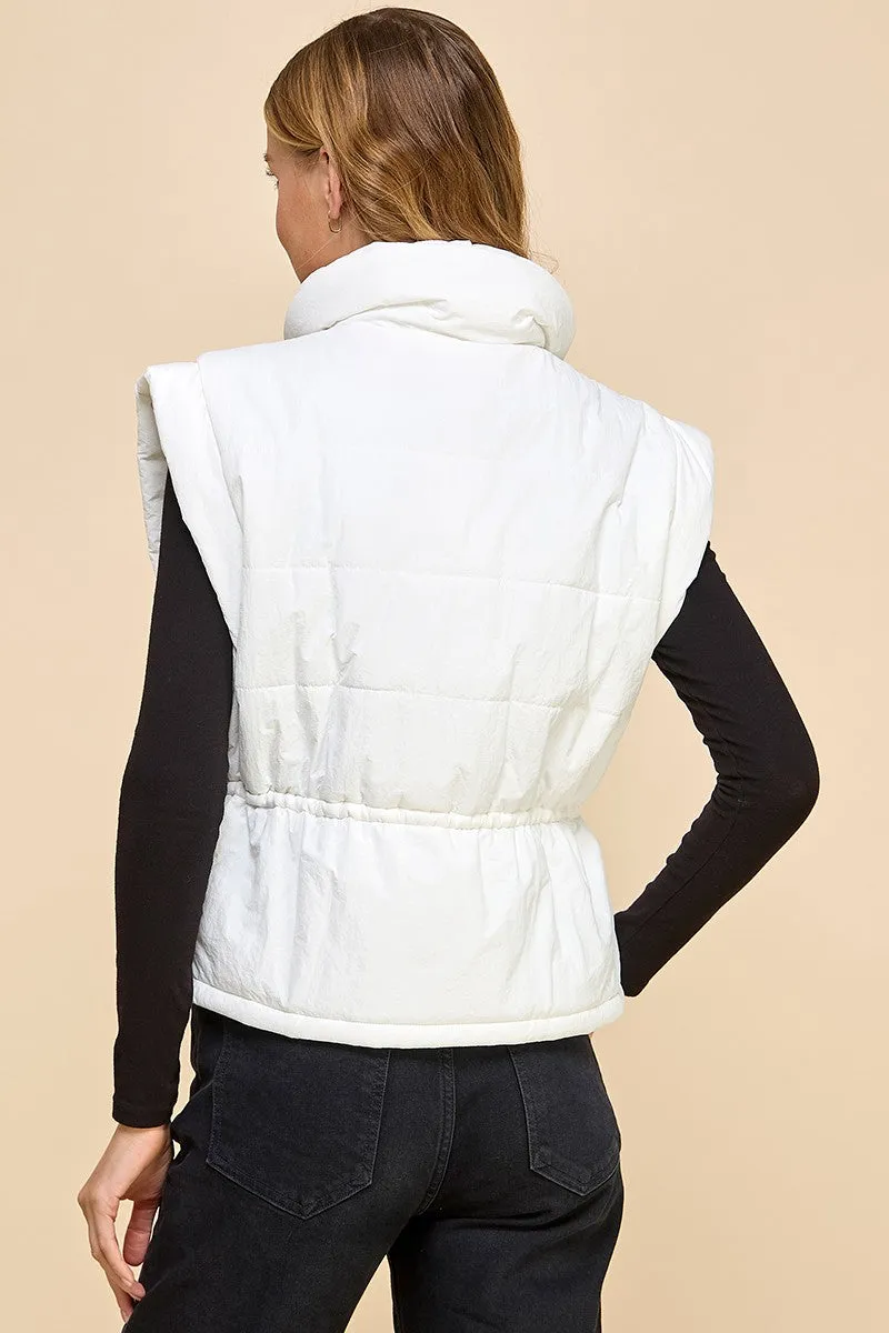 HIGH NECK QUILTED VEST