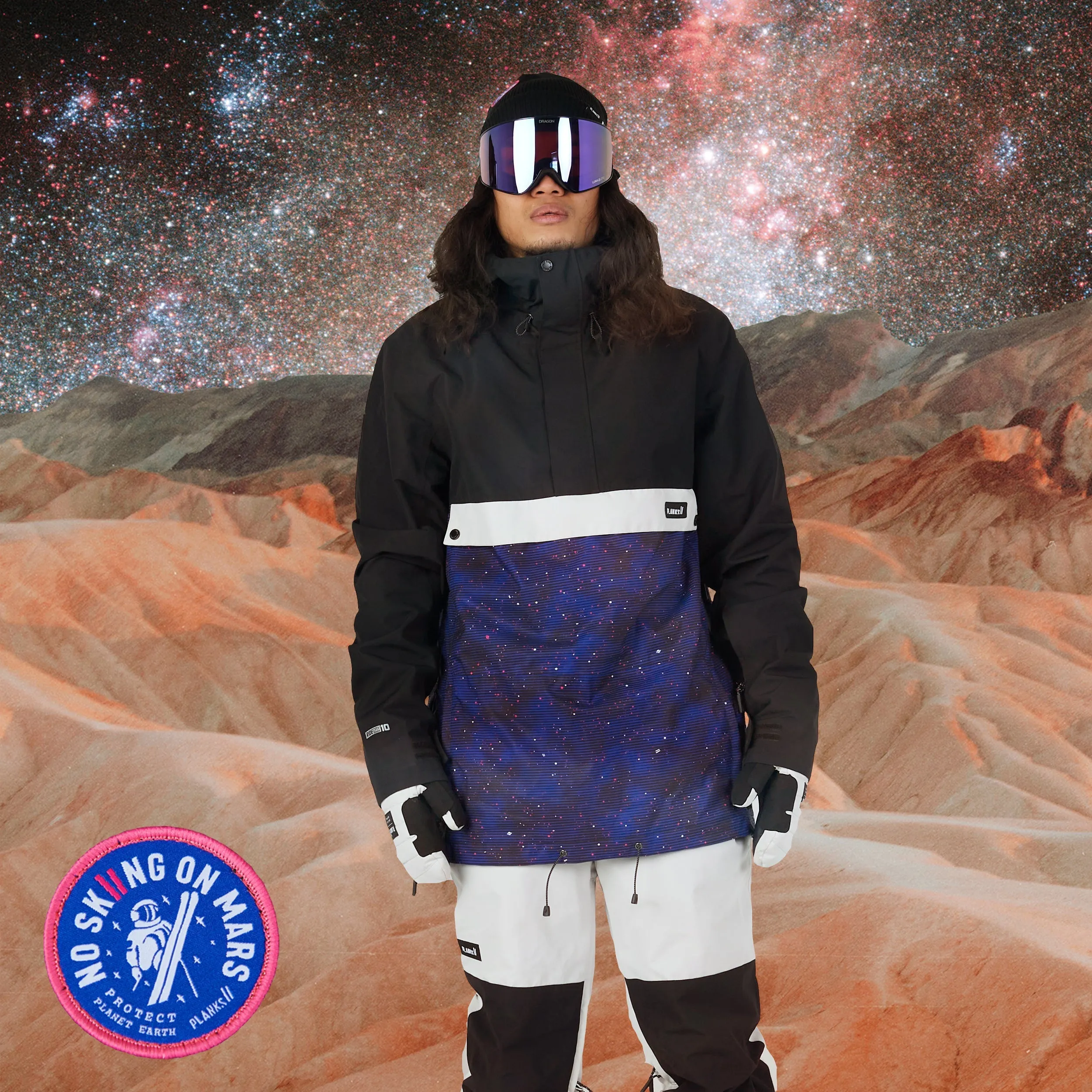 Men's 'No Skiing On Mars' Happy Days Anorak