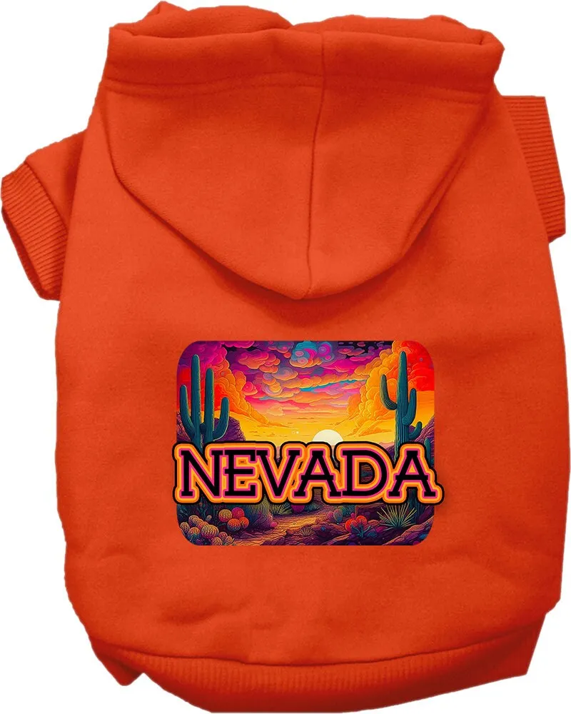 Pet Dog & Cat Screen Printed Hoodie for Medium to Large Pets (Sizes 2XL-6XL), "Nevada Neon Desert"