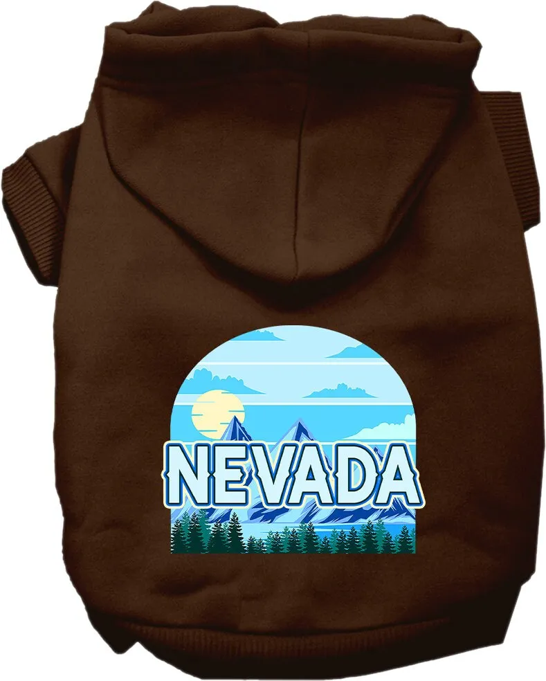 Pet Dog & Cat Screen Printed Hoodie for Medium to Large Pets (Sizes 2XL-6XL), "Nevada Trailblazer"