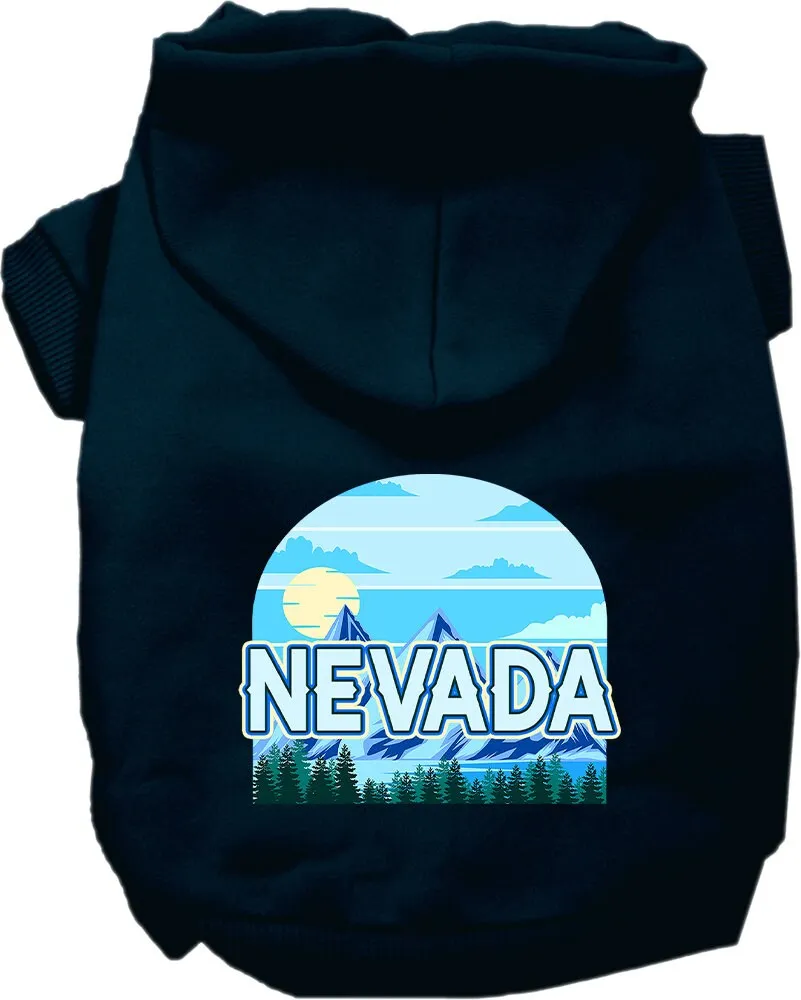 Pet Dog & Cat Screen Printed Hoodie for Medium to Large Pets (Sizes 2XL-6XL), "Nevada Trailblazer"