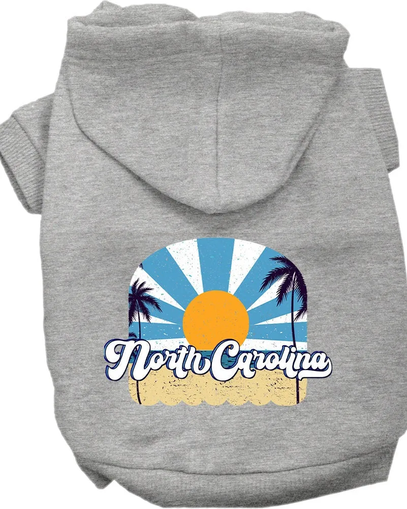 Pet Dog & Cat Screen Printed Hoodie for Medium to Large Pets (Sizes 2XL-6XL), "North Carolina Coast"