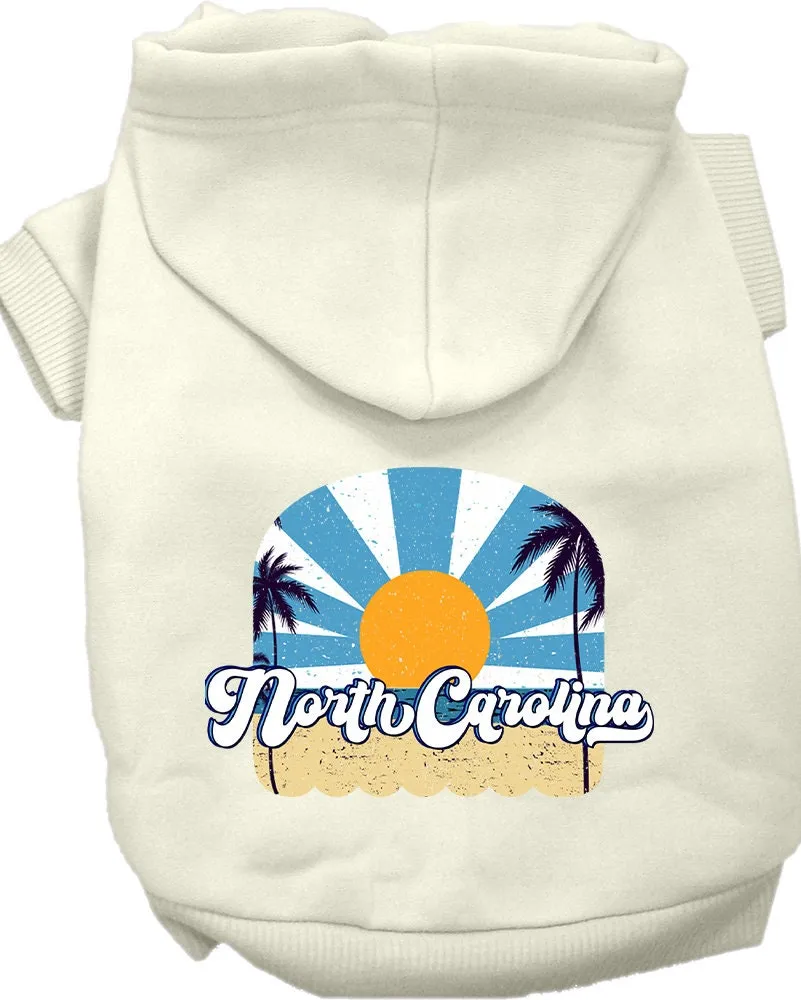 Pet Dog & Cat Screen Printed Hoodie for Medium to Large Pets (Sizes 2XL-6XL), "North Carolina Coast"