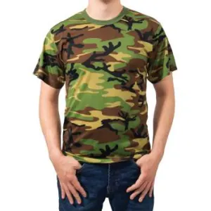 Rothco Moisture Wicking T-Shirts / Woodland Camo