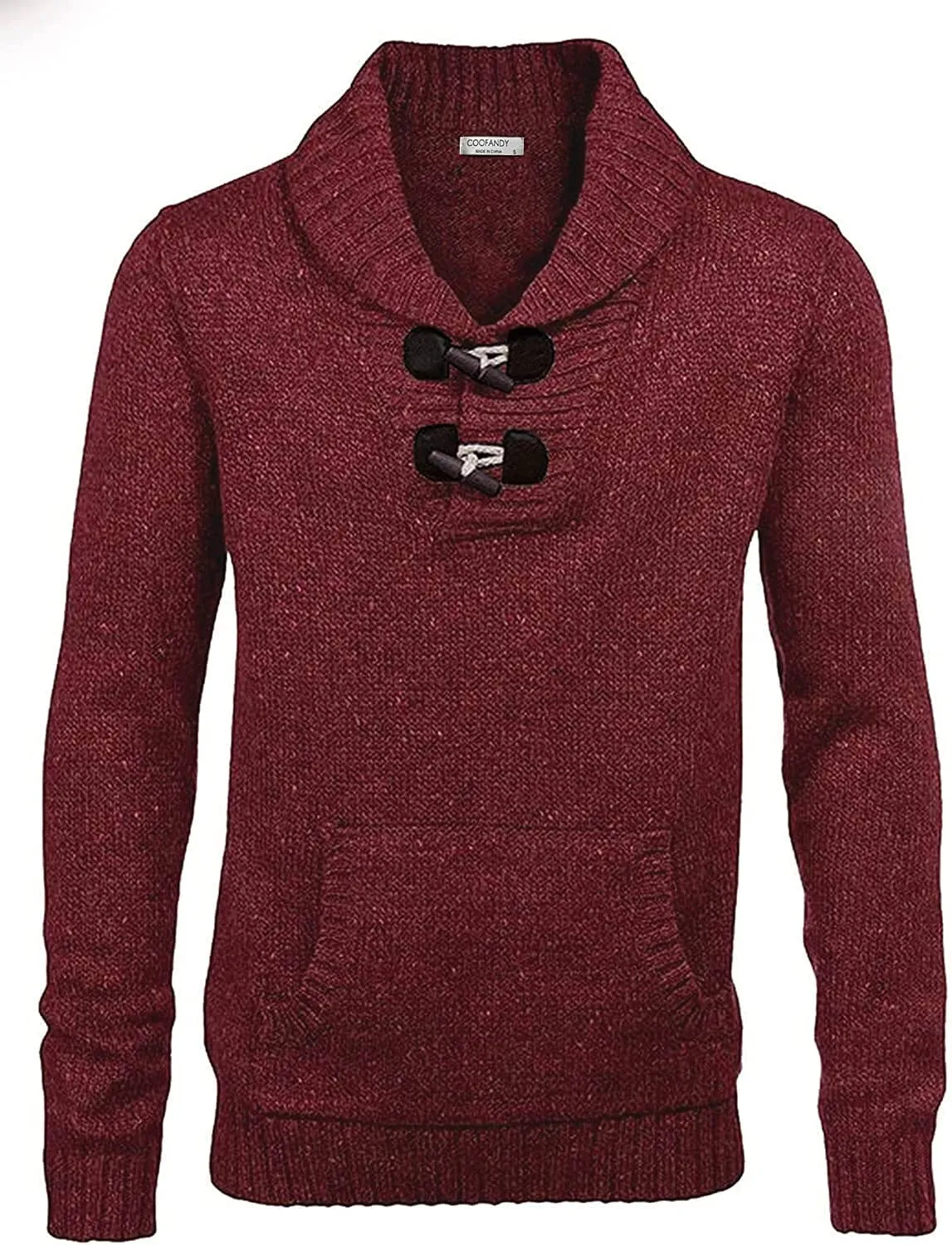 Shawl Collar Pullover Knit Sweaters with Pockets (US Only)