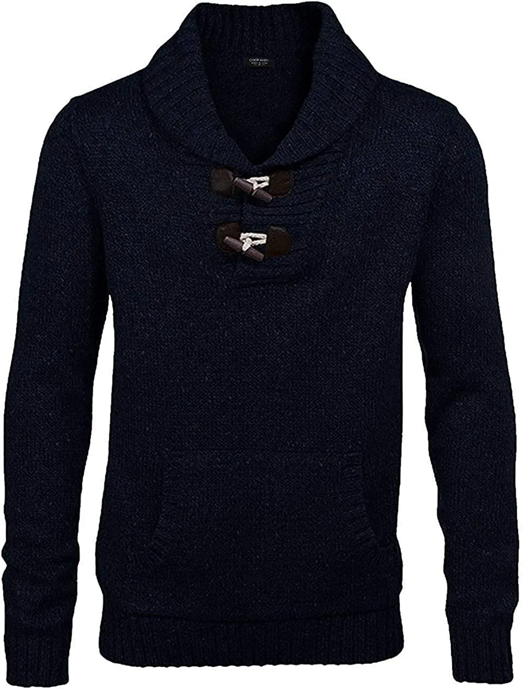 Shawl Collar Pullover Knit Sweaters with Pockets (US Only)