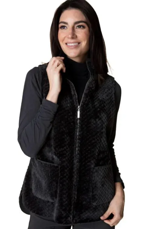 Sherpa Zip Vest - Black