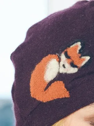 Sleeping Fox Cashmere Hat - Toddler