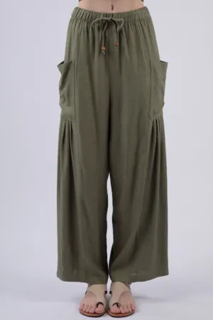 Soft Linen Comfy Wide Leg Pants