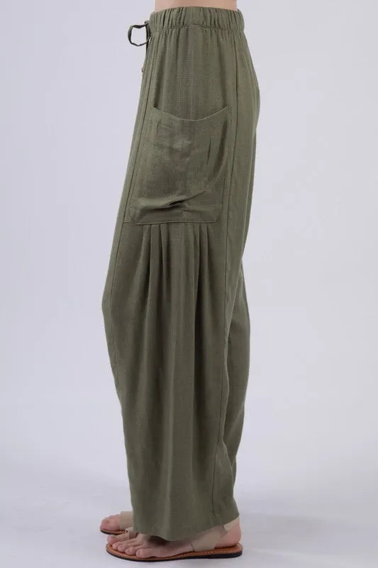 Soft Linen Comfy Wide Leg Pants