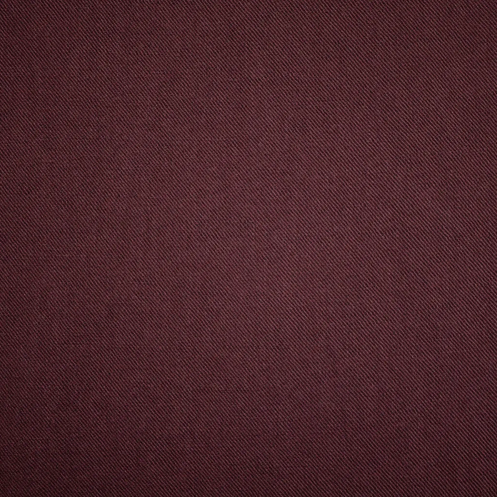 Soft Washed Linen Cotton Twill Solid Wine