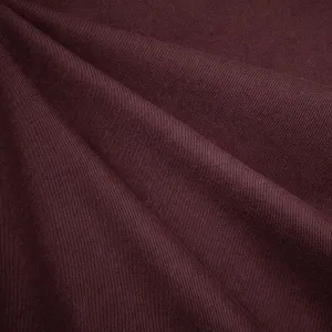 Soft Washed Linen Cotton Twill Solid Wine