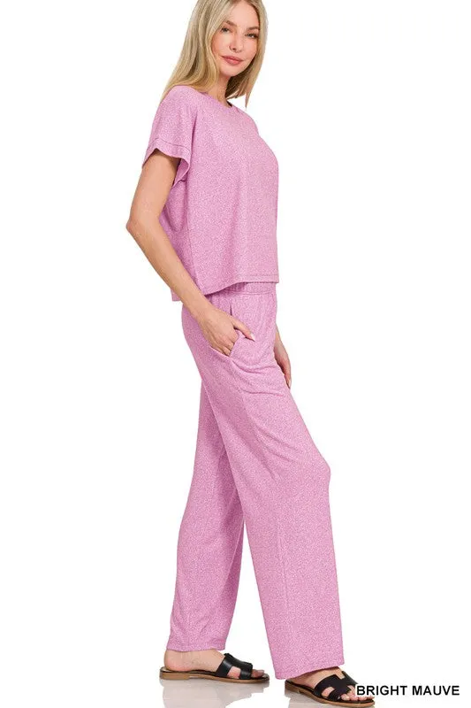 Super Soft Melange Hacci Lounge Pajama Set