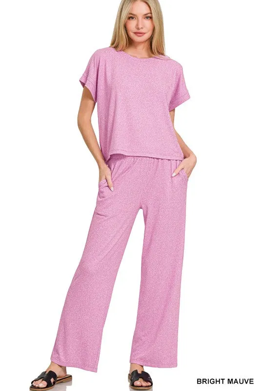 Super Soft Melange Hacci Lounge Pajama Set