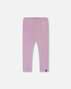 Super Soft Rib Leggings Blue Lilac