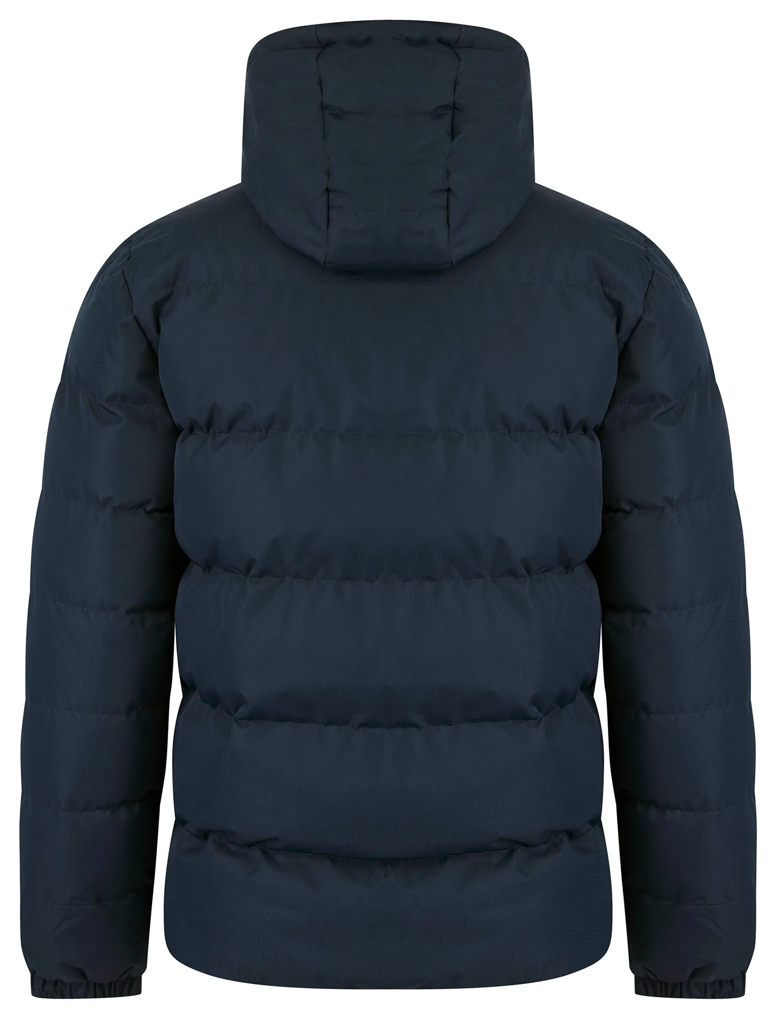 Takato Micro-Fleece Lined Quilted Puffer Jacket with Hood in Sky Captain Navy - Tokyo Laundry