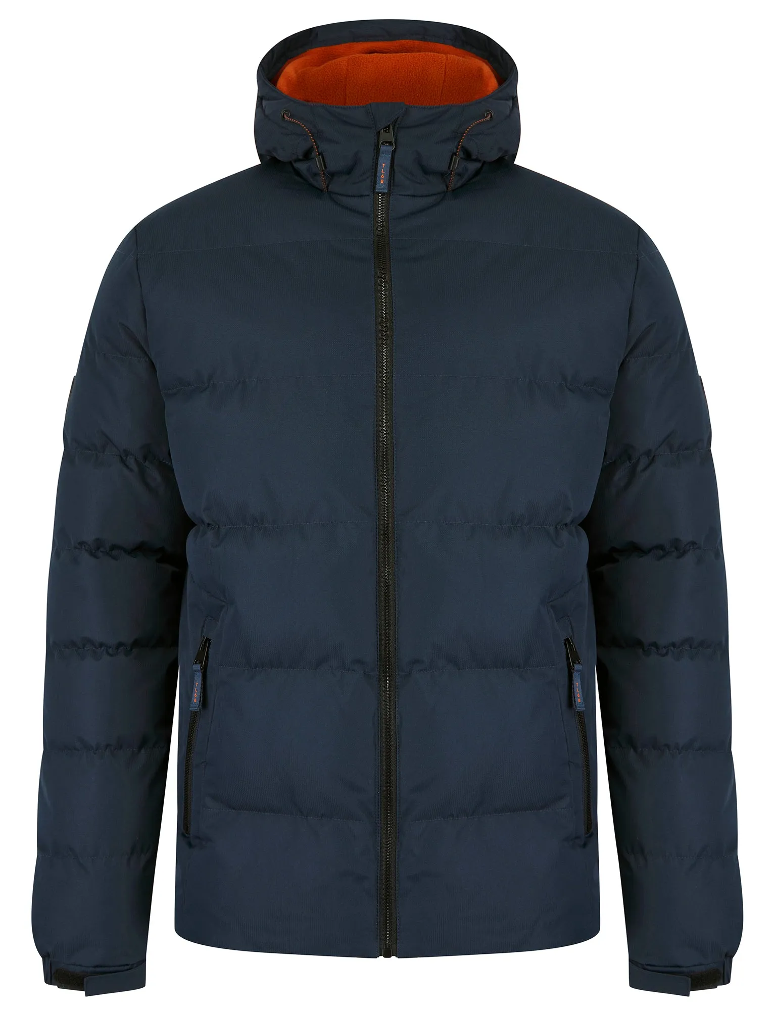 Takato Micro-Fleece Lined Quilted Puffer Jacket with Hood in Sky Captain Navy - Tokyo Laundry