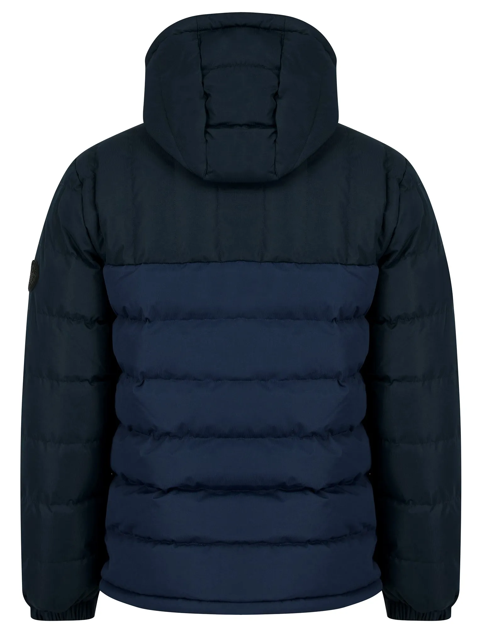 Tassilo Micro-Fleece Lined Quilted Puffer Jacket with Hood in Sky Captain Navy - Tokyo Laundry