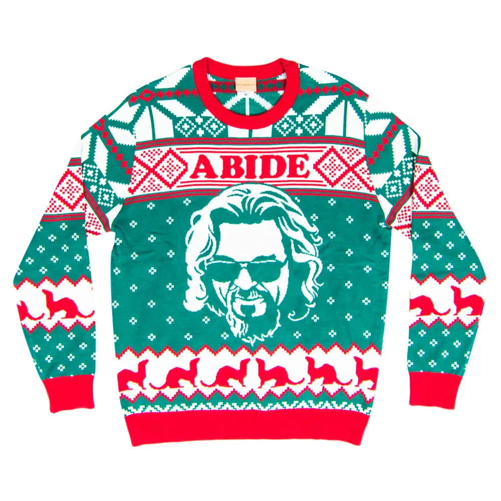 The Big Lebowski Dude Abide Marmot Bowling Ugly Christmas Sweater