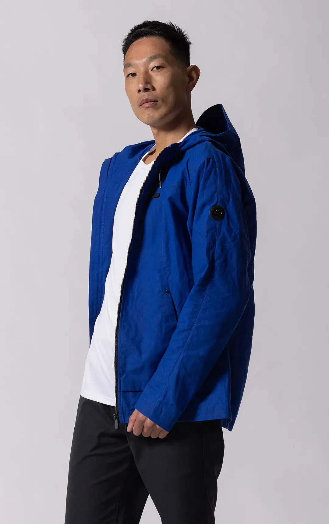 WAXED COTTON HOODED JACKET - CLEARANCE