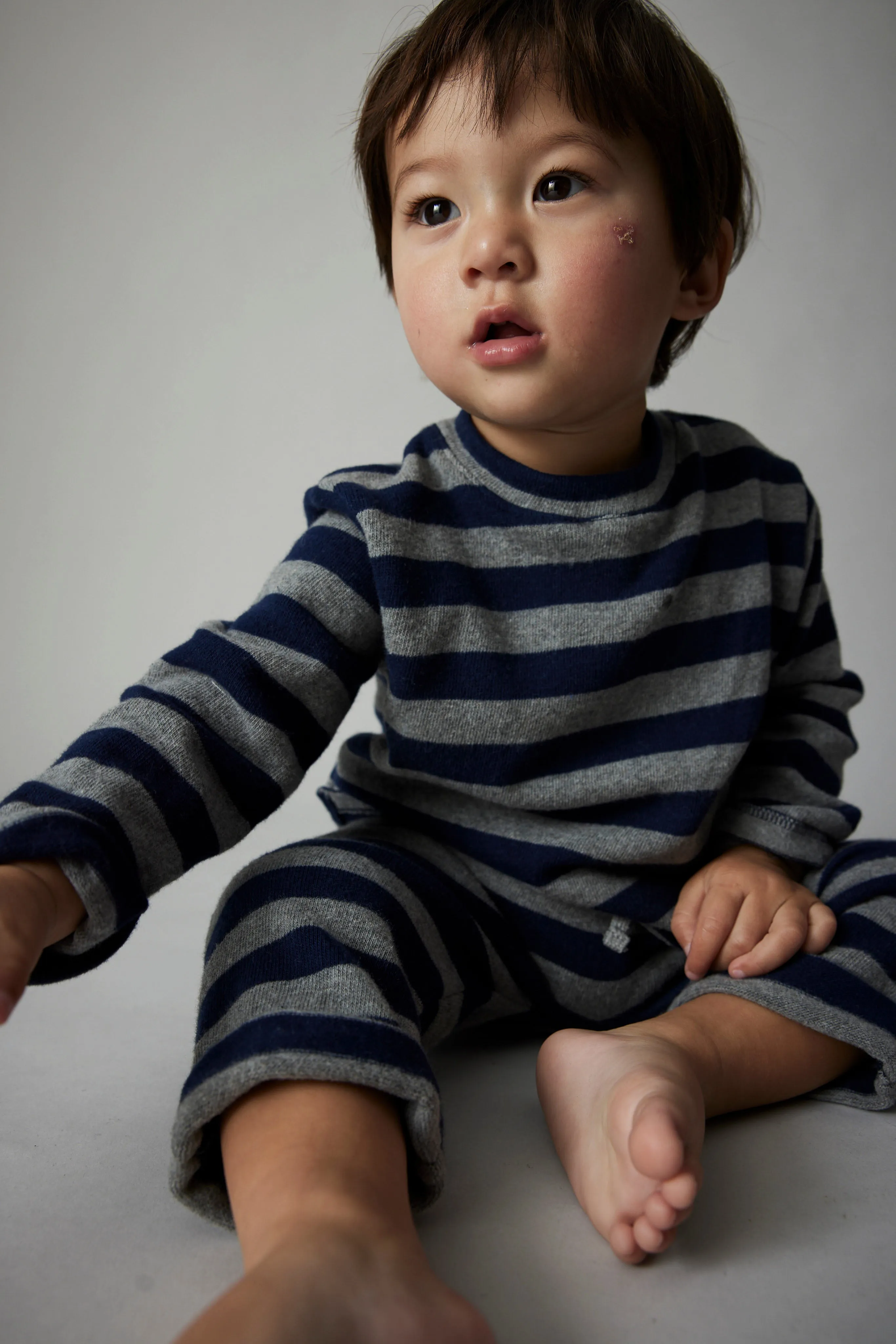 WIDE STRIPES BABY SWEATER