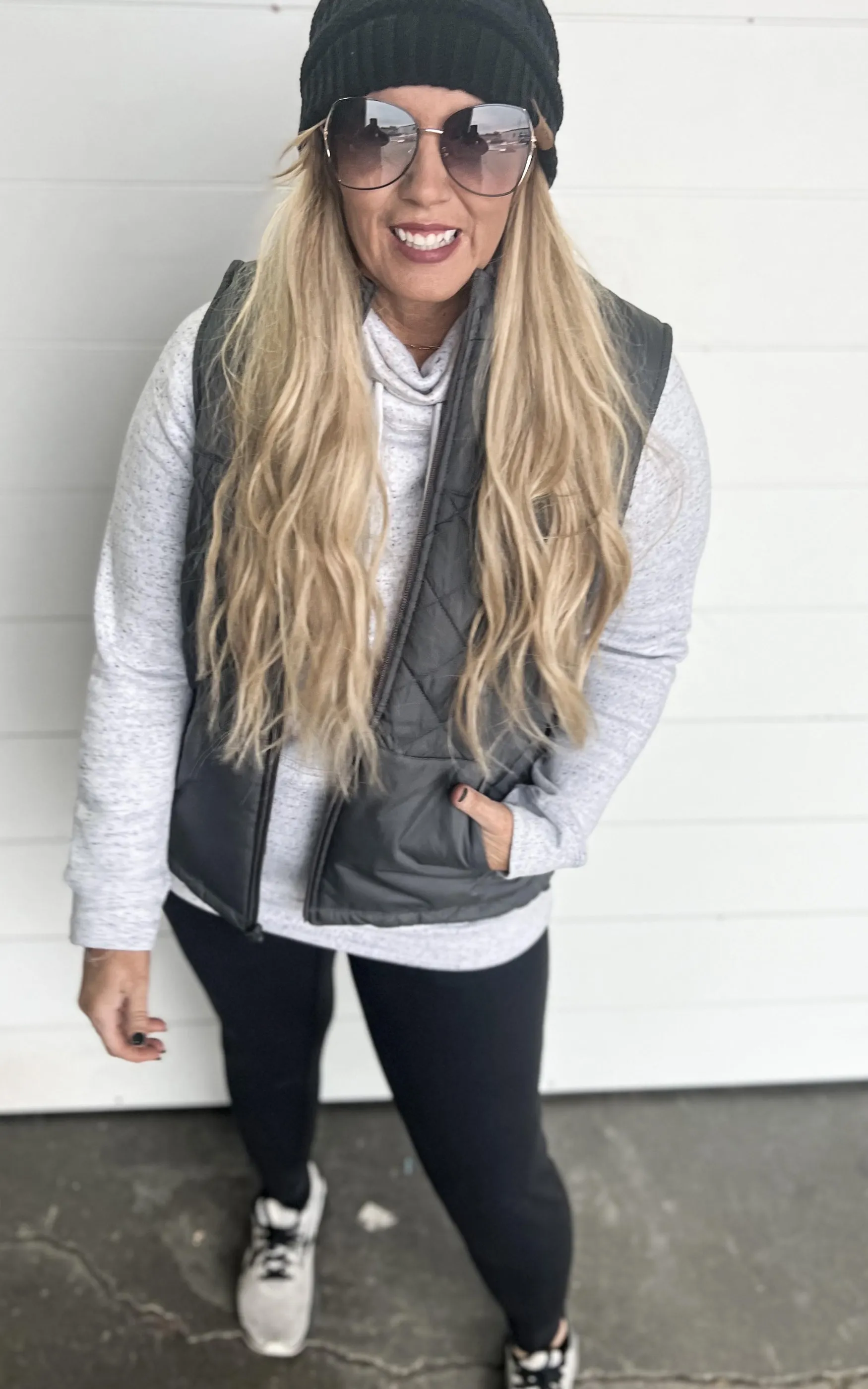 Winter Park Quilted Vest - Graphite**