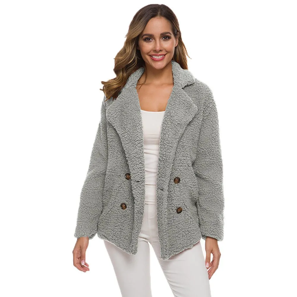 Women's Thick Fleece Polyester Winter Coat