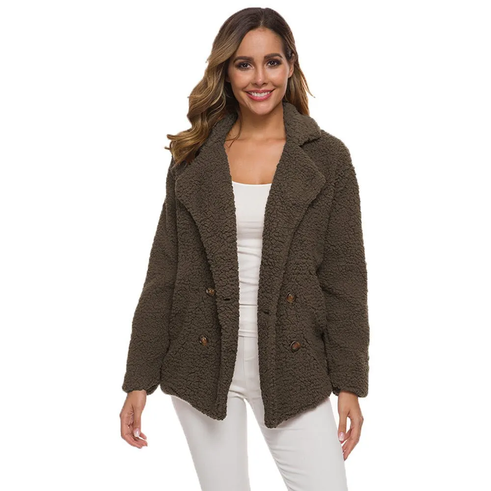 Women's Thick Fleece Polyester Winter Coat