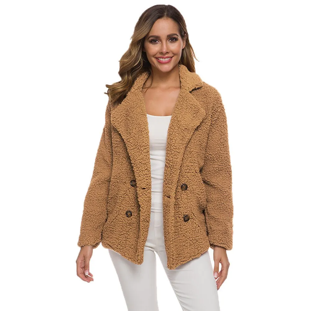 Women's Thick Fleece Polyester Winter Coat