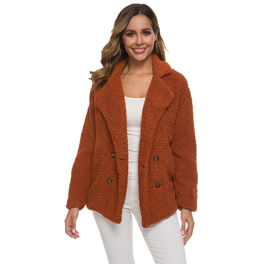 Women's Thick Fleece Polyester Winter Coat