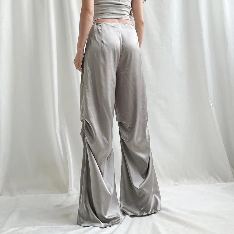 Y2K Satin Wide Leg Pants