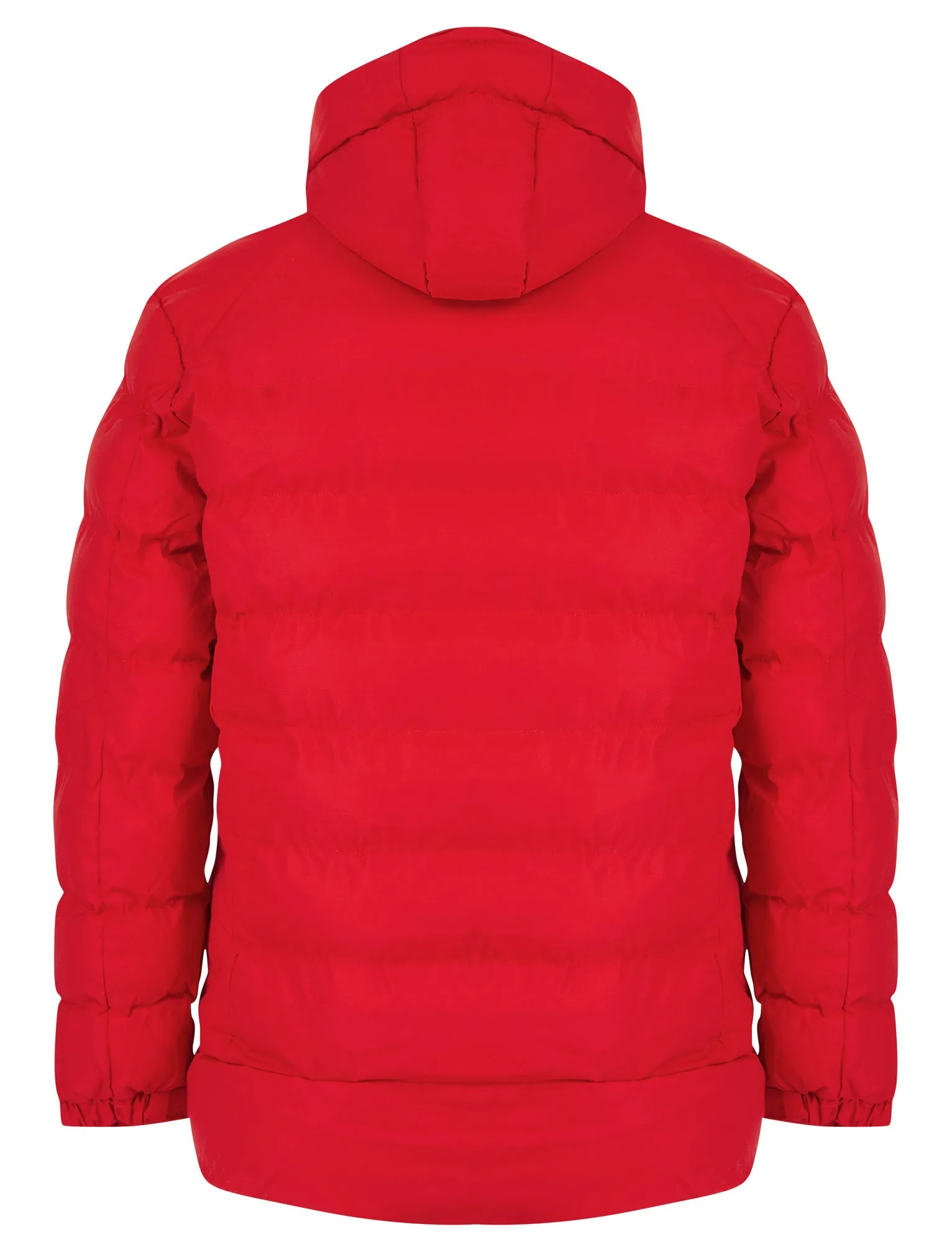 Yorkshire 2 Quilted Puffer Coat with Hood in Barados Cherry - Tokyo Laundry